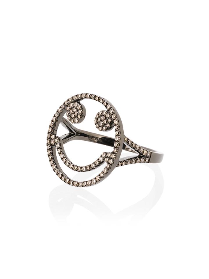 Rosa De La Cruz Diamond Smile Ring - Brown