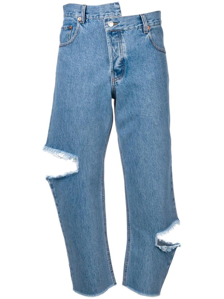 Forte Dei Marmi Couture Uneven Ripped Jeans - Blue