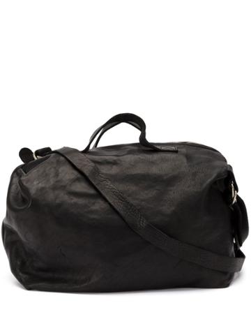 Guidi Plain Shoulder Bag - Black