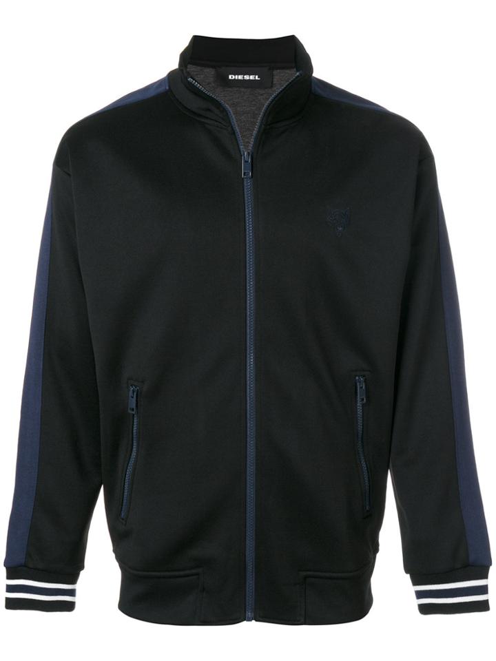 Diesel Stripe Detail Track Jacket - Black