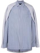 Juun.j Contrast Panel Layered Shirt - White