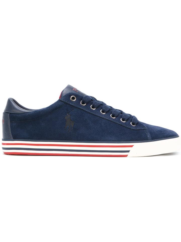 Polo Ralph Lauren Striped Sole Sneakers - Blue