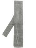 Tom Ford Crochet Square Edge Tie - Grey