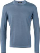 Loro Piana Plain Sweatshirt, Men's, Size: 52, Blue, Silk/virgin Wool