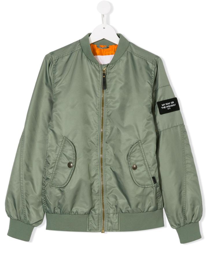 Molo Teen Zip Bomber Jacket - Green