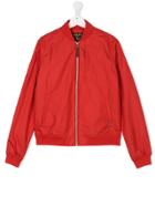 Woolrich Kids Long Sleeve Bomber Jacket - Red