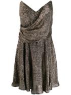 Maria Lucia Hohan Strapless Shift Dress - Silver