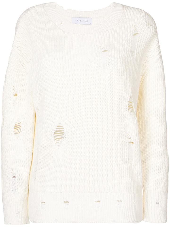 Iro Distressed Jumper - White