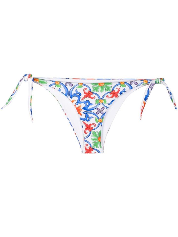 Mc2 Saint Barth Printed Yali Bikini Bottoms - White