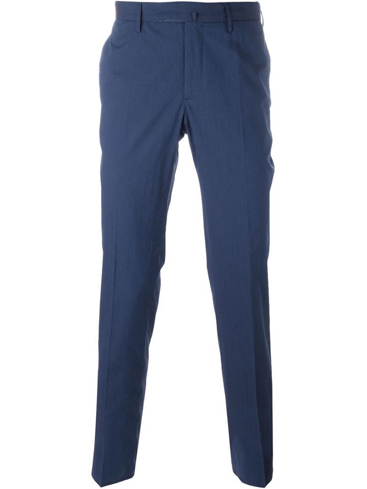 Incotex Classic Chinos, Men's, Size: 54, Blue, Cotton/spandex/elastane