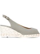 Castañer Beli Wedge Espadrilles, Women's, Size: 35, Grey, Canvas/leather/rubber