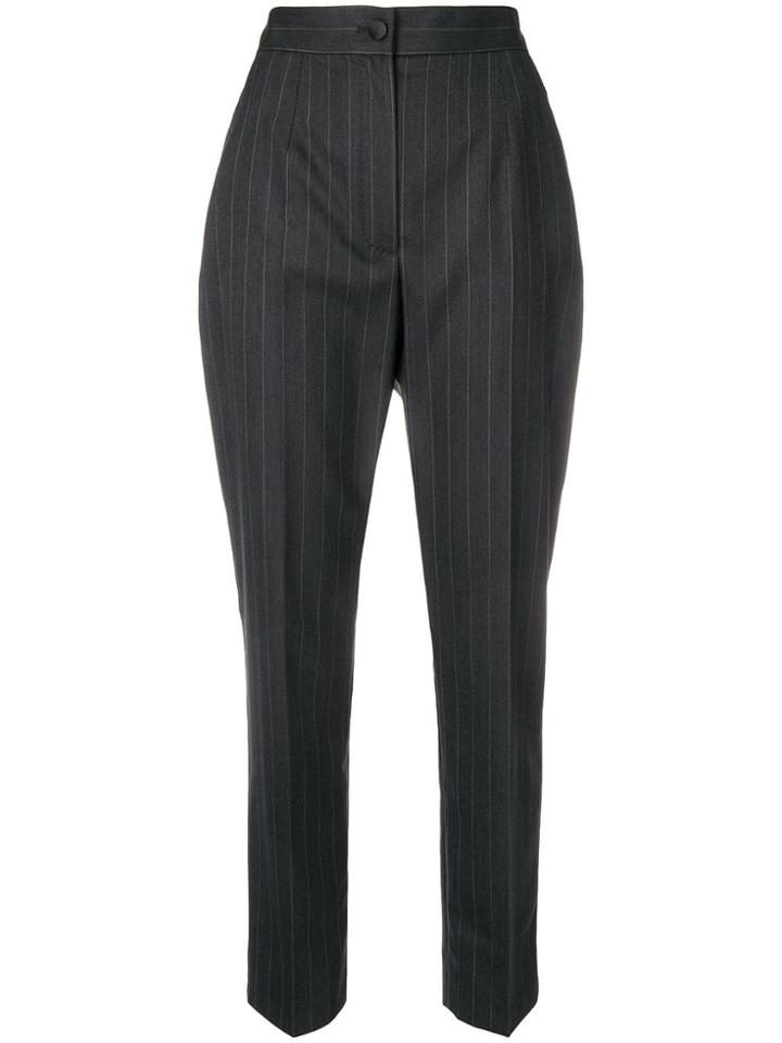 Dolce & Gabbana Classic Pinstriped Trousers - Grey