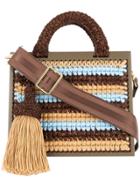 0711 St. Barts Large Woven Handbag - Multicolour