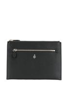 Mark Cross Logo Zipped Pouch - Black