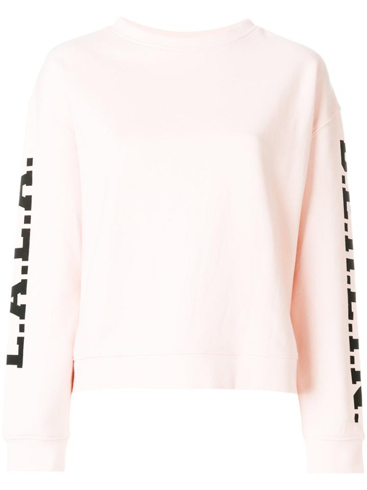 Lala Berlin Logo-sleeves Sweater - Pink & Purple