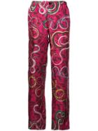 F.r.s For Restless Sleepers Snake Print Straight Trousers - Pink