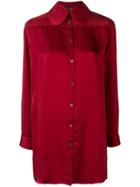 Miaoran Long-sleeve Fitted Shirt - Red