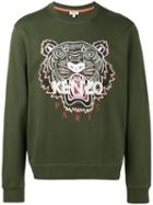 Kenzo - Tiger Head Sweatshirt - Men - Cotton - L, Green, Cotton