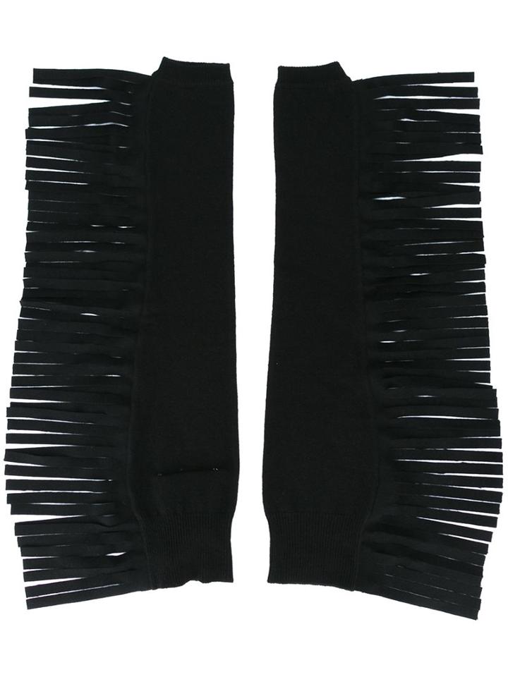 Mm6 Maison Margiela Fringed Fingerless Gloves