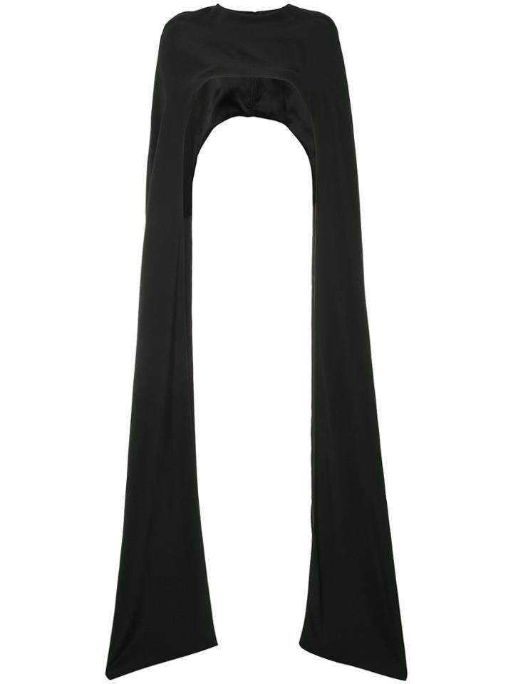 Christian Siriano Dramatic Side Cape - Black