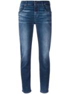 7 For All Mankind Light-wash Cropped Jeans, Women's, Size: 24, Blue, Cotton/polyester/spandex/elastane