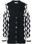 J.w.anderson Geometric Knit Cardigan, Women's, Size: Xs, Blue, Merino