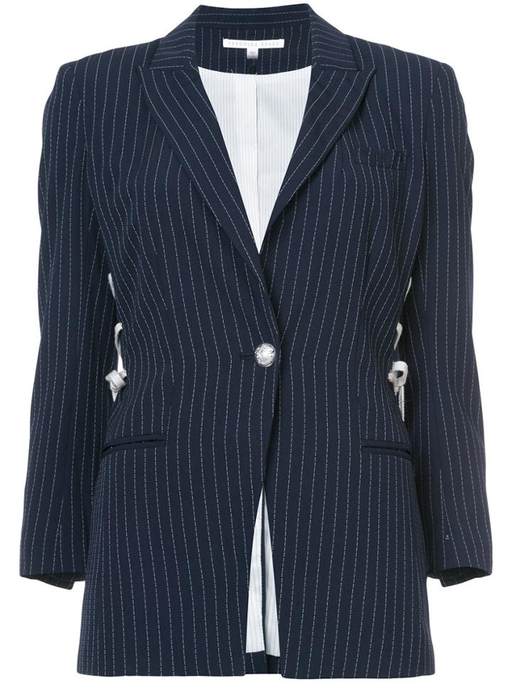 Veronica Beard Taylor Lace-up Blazer - Blue
