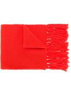 Ami Alexandre Mattiussi Fisherman's Rib Scarf - Red