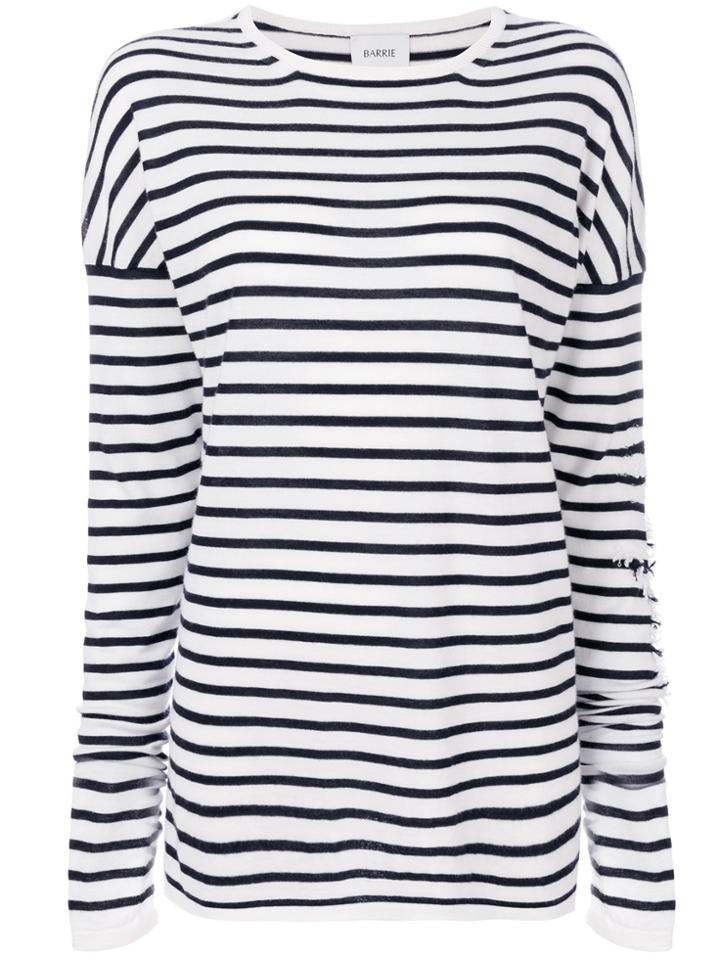 Barrie Striped Jumper - White