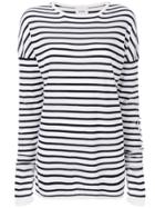 Barrie Striped Jumper - White