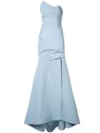 Monique Lhuillier Wrap Detail Gown - Blue