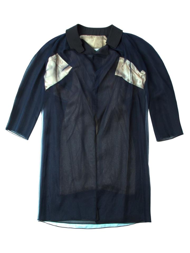 Quetsche Tricolour Overcoat - Blue