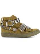 Toga Metallic Strap Hi-top Sneakers