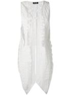 Twin-set - Embroidered Waistcoat - Women - Silk/cotton - M, Nude/neutrals, Silk/cotton