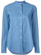 Xacus Mandarin Collar Denim Shirt, Women's, Size: 42, Blue, Cotton