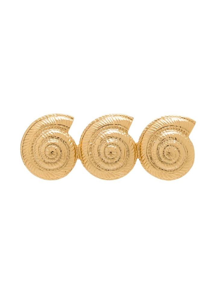 Tohum Trio Archi Shell Hair Slide - Gold