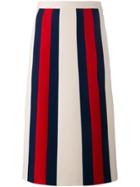 Gucci Striped A-line Skirt - Nude & Neutrals