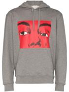 Jw Anderson Eyes Print Hoodie - Grey