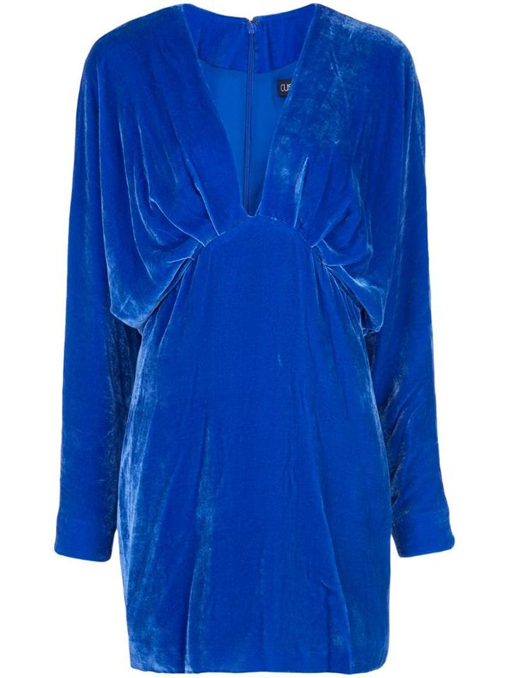 Cushnie Deep V-neck Dress - Blue