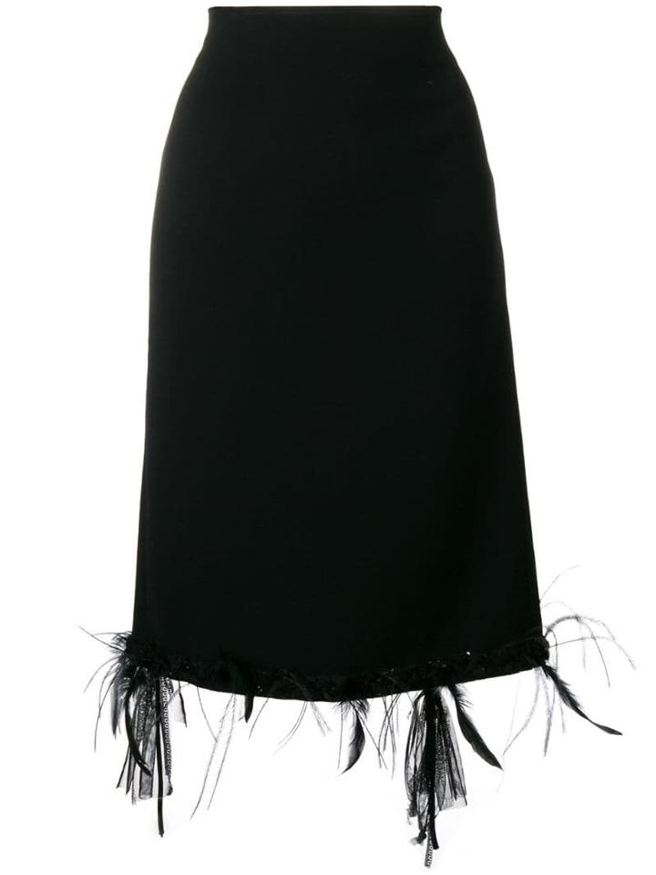 Thom Browne Raw Edge Appliqué Cardigan Skirt - Black
