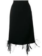 Thom Browne Raw Edge Appliqué Cardigan Skirt - Black
