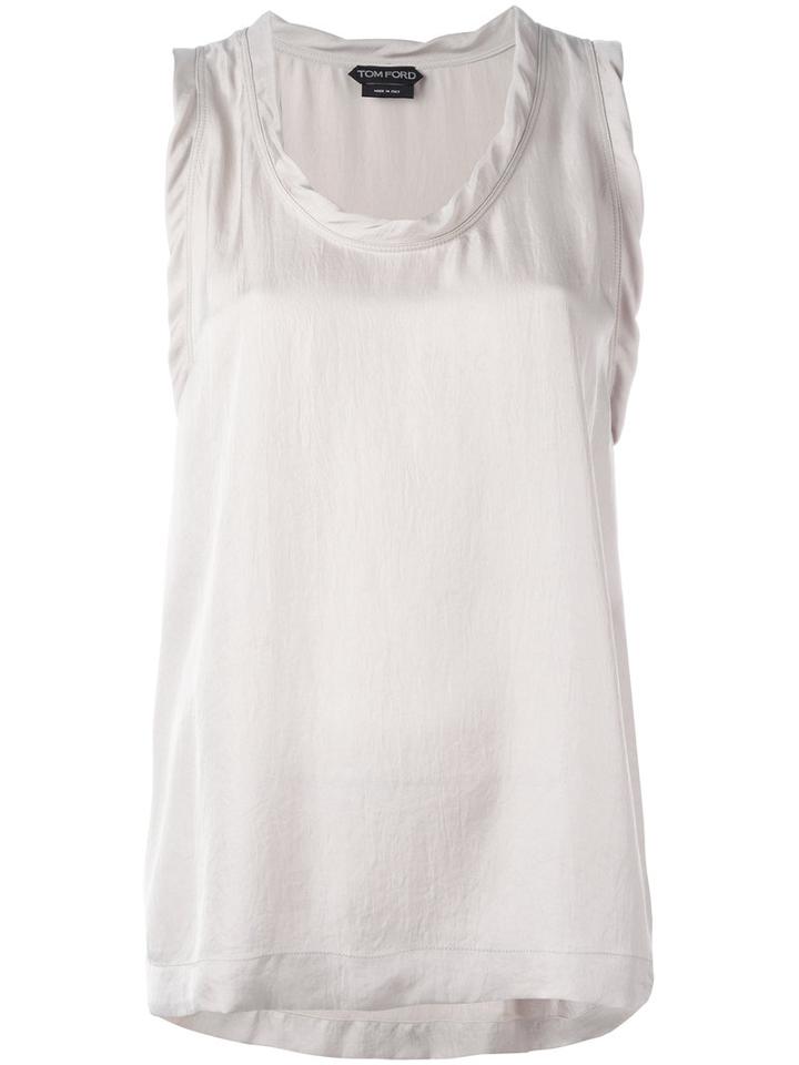Tom Ford Flared Tank Top, Women's, Size: 42, Nude/neutrals, Acetate