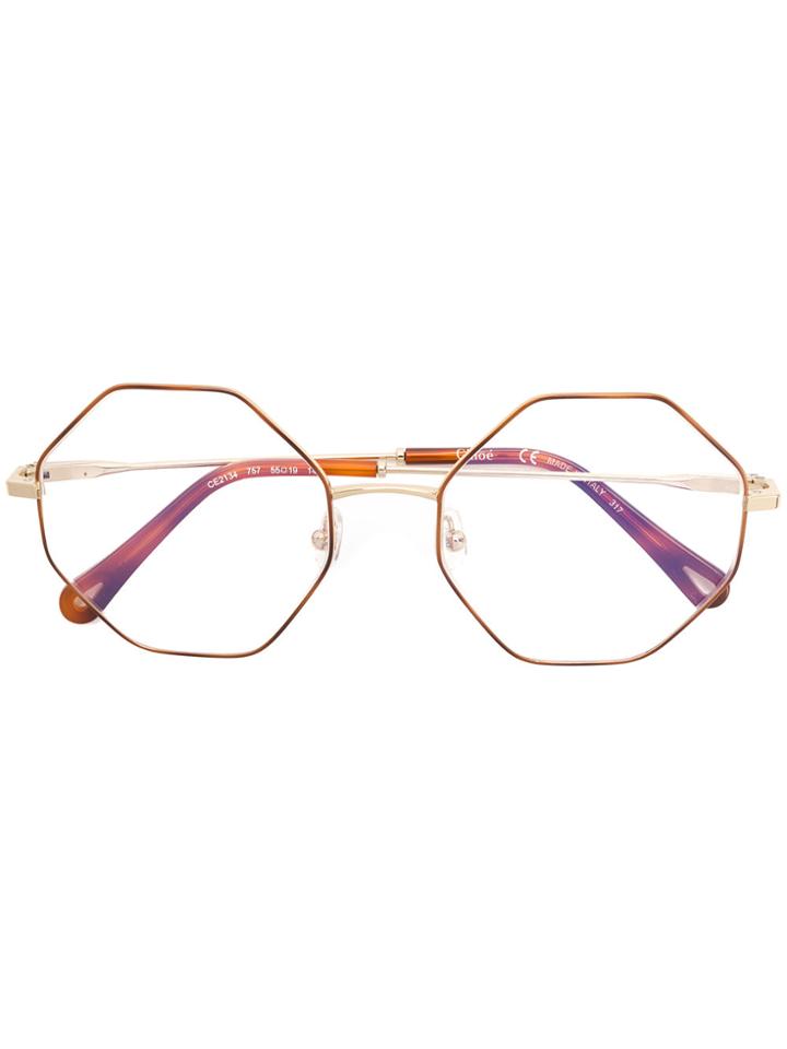 Chloé Eyewear Round Glasses - Metallic