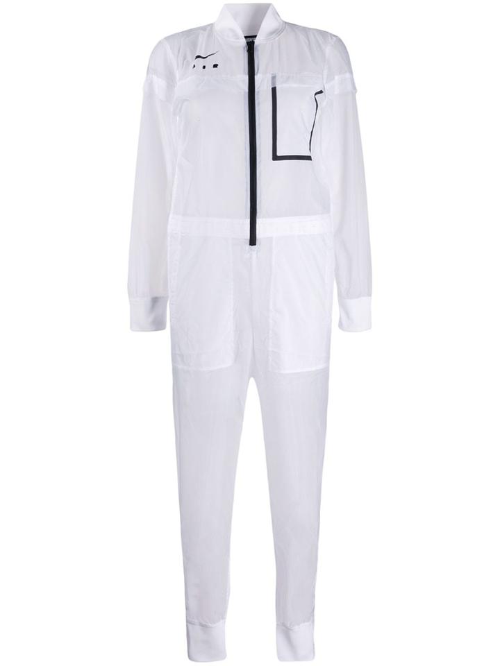 Nike Transparent Zip-up Jumpsuit - White