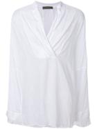 Di Liborio Draped Neck Shirt - White