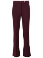 Fendi Bootcut Trousers, Women's, Size: 38, Red, Spandex/elastane/wool