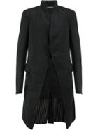 Cedric Jacquemyn Pinstripe Single Breasted Coat - Black
