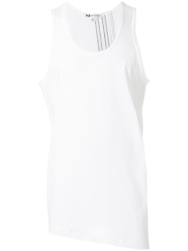 Y-3 Asymmetric Hem Tank Top - White