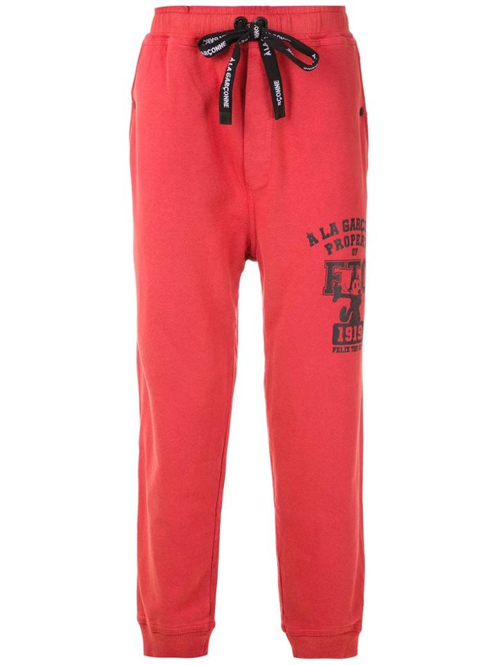 À La Garçonne À La Garçonne + Hering Zipped Sweatpants - Red