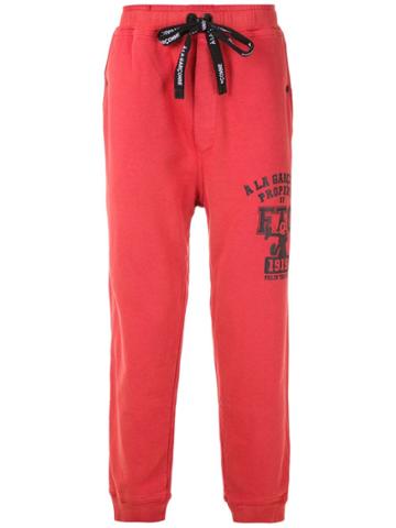 À La Garçonne À La Garçonne + Hering Zipped Sweatpants - Red
